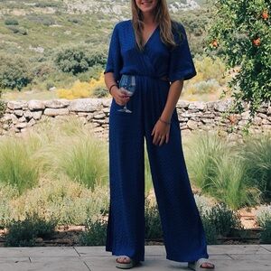 Blue jumpsuit